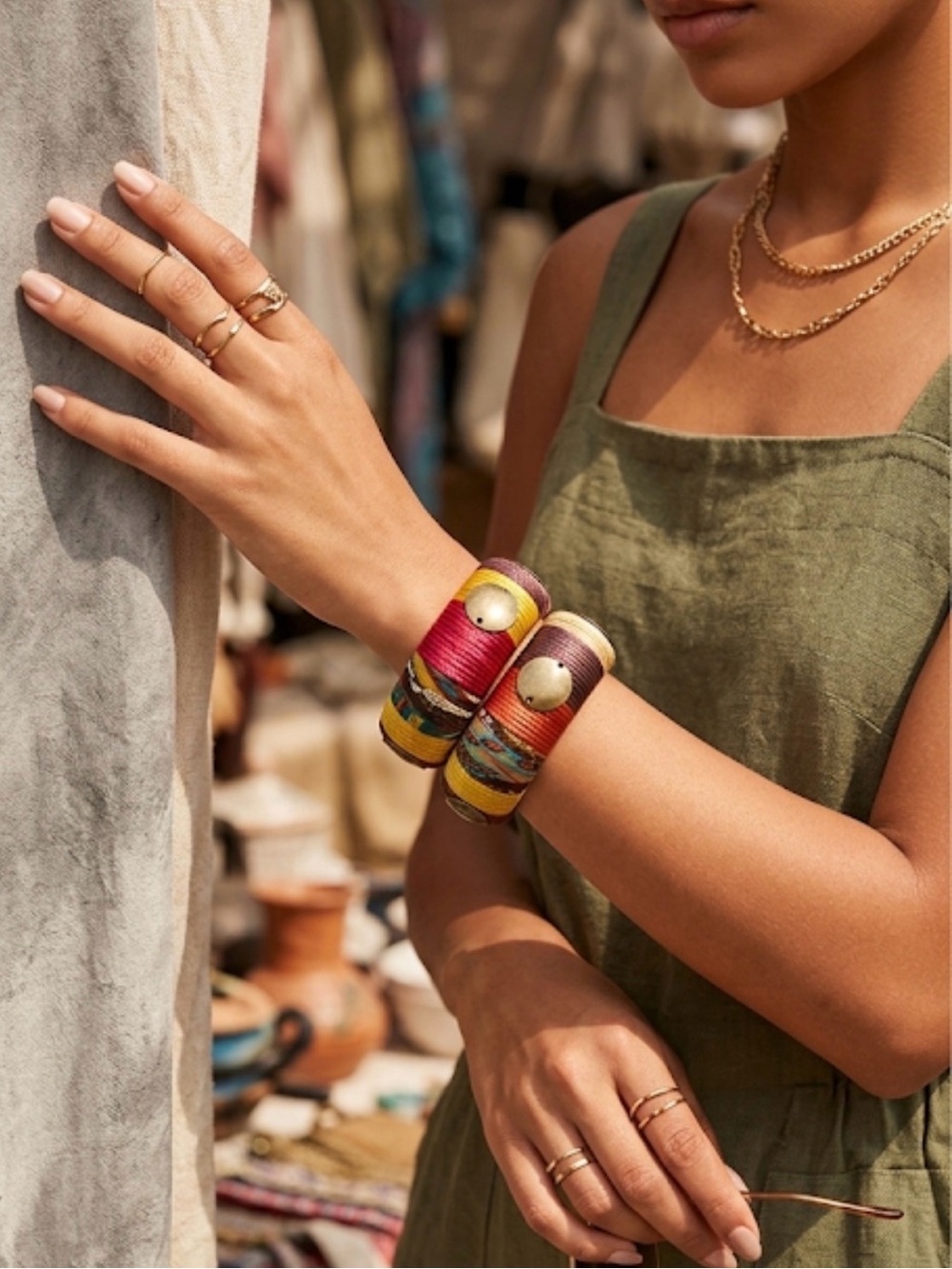 NWT Cara New York Boho Bangle Bracelets - Set of 2